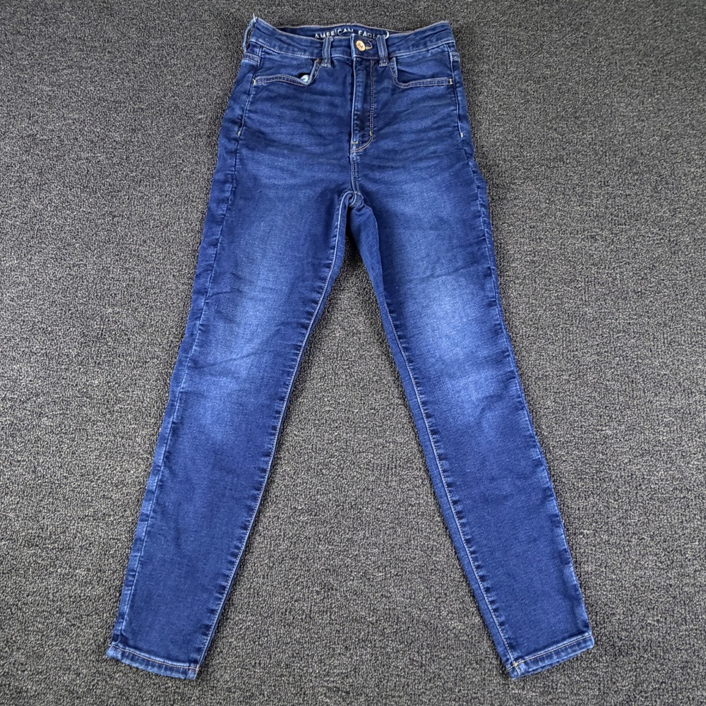 American Eagle Jeans Womens 6 (25x25) Short Ne(x)t Level Stretch Blue EUC